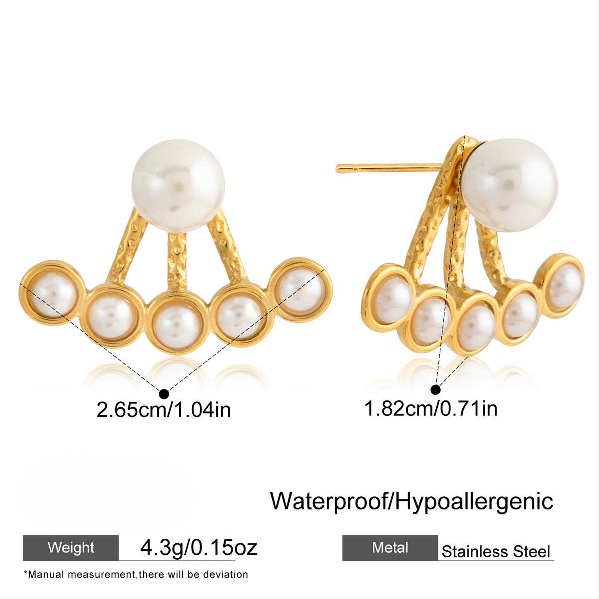 Pearl Fan Earrings.