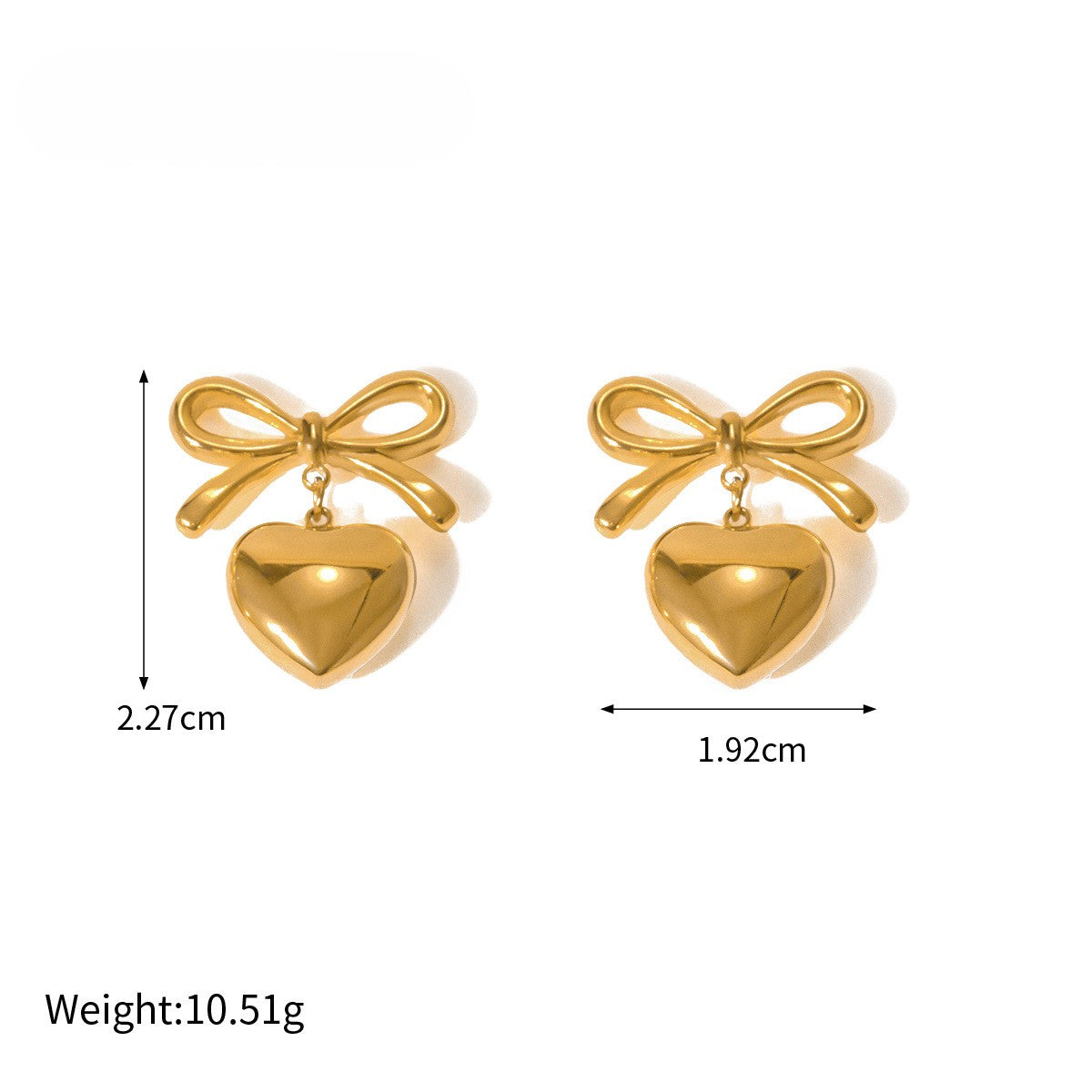 Bow & Heart Earrings