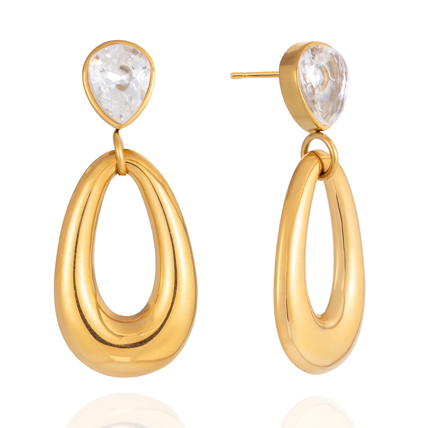 Teardrop Crystal Statement Earrings