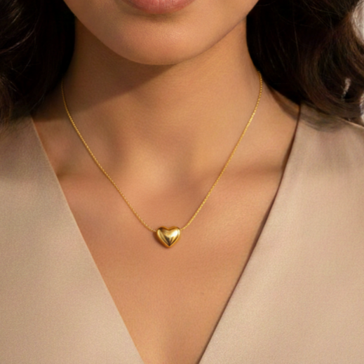 Petite Gold Heart Necklace