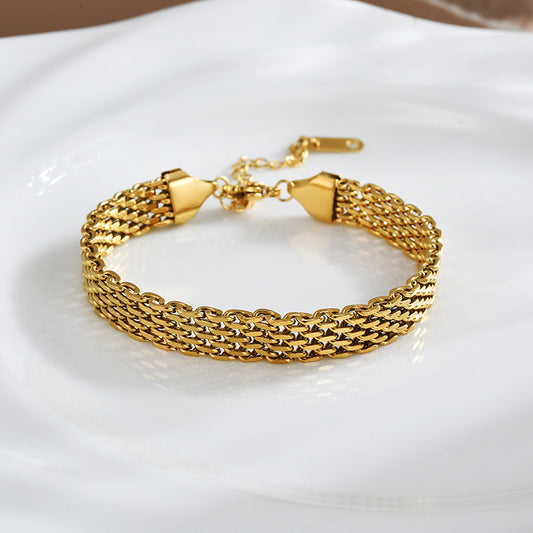 Gold-Plated Multi-Link Chain Bracelet