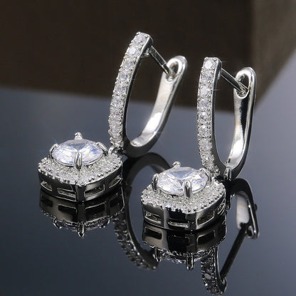 Zircon Huggie Hoop Earrings