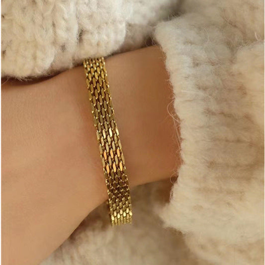 Gold-Plated Multi-Link Chain Bracelet