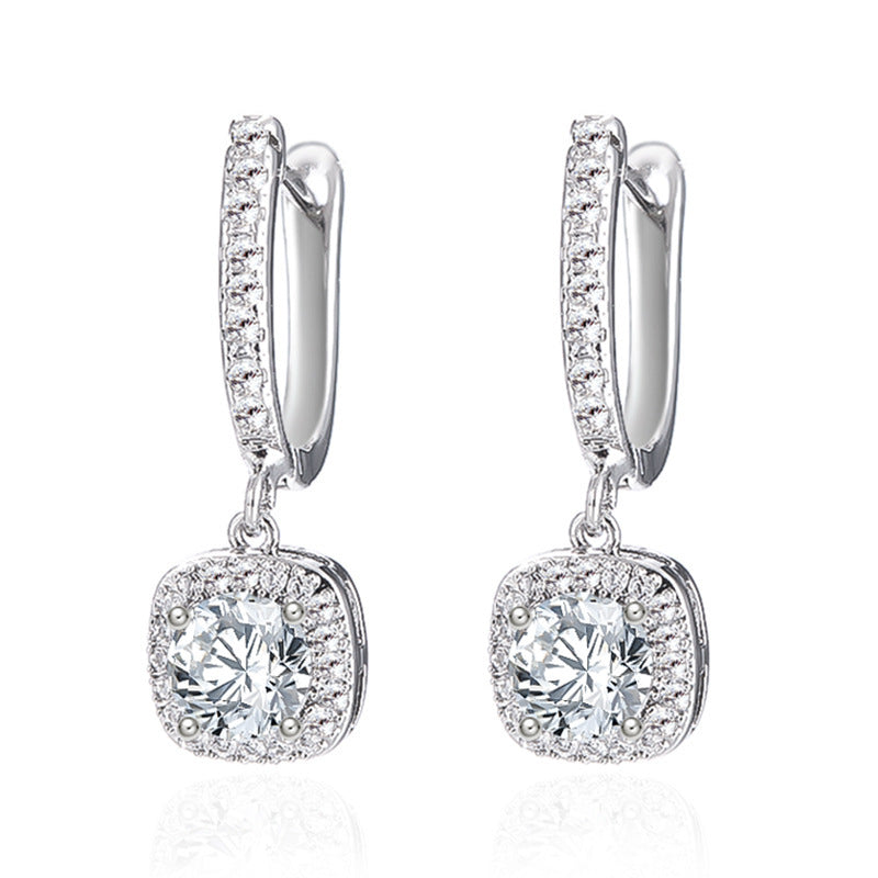 Zircon Huggie Hoop Earrings