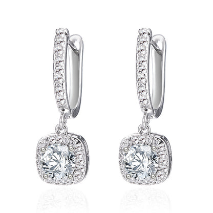 Zircon Huggie Hoop Earrings