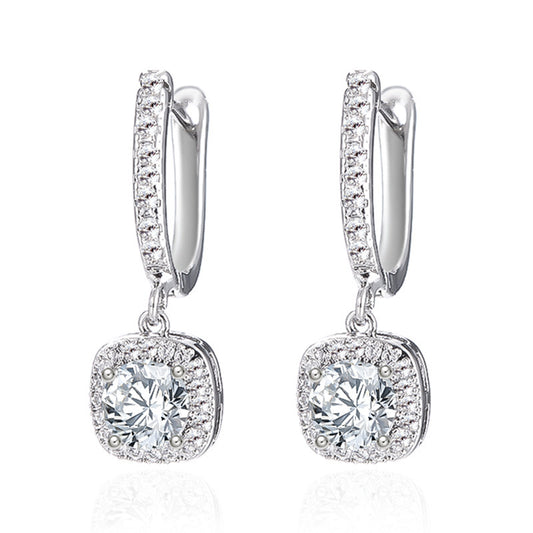 Zircon Huggie Hoop Earrings
