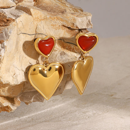 Heart Drop Earrings