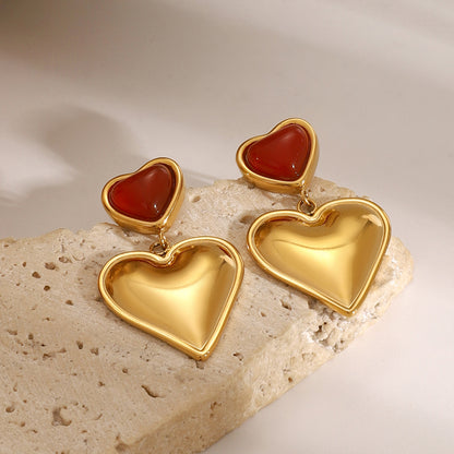 Heart Drop Earrings