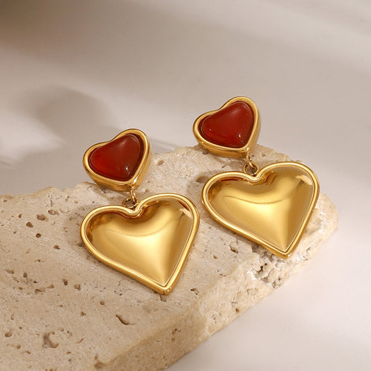 Heart Drop Earrings
