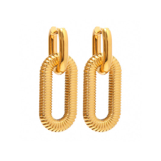 Luxe Ribbed Link Earrings