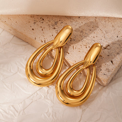 Triple Teardrop Dangle Earrings