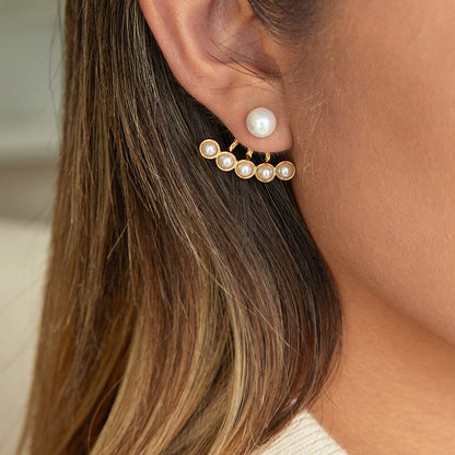 Pearl Fan Earrings.