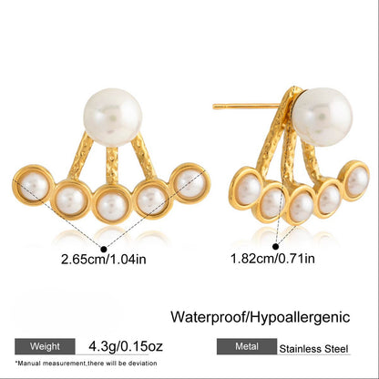Pearl Fan Earrings.
