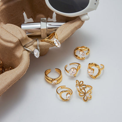 Gold Marquise Cut Ring