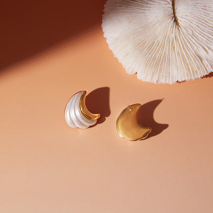 Chunky Pearl Hoop Earrings