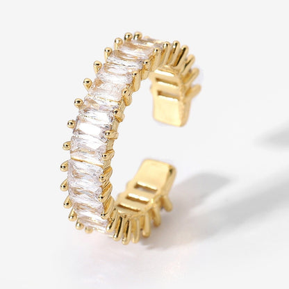 Dainty Baguette Zircon Ring