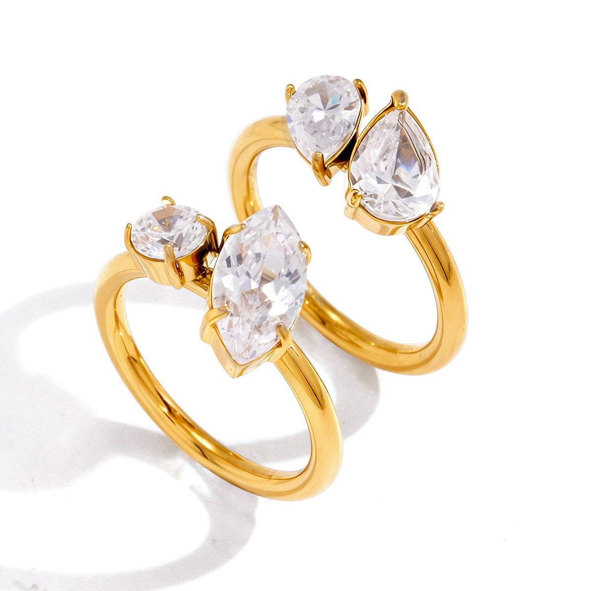 Celeste Twin Teardrop Ring