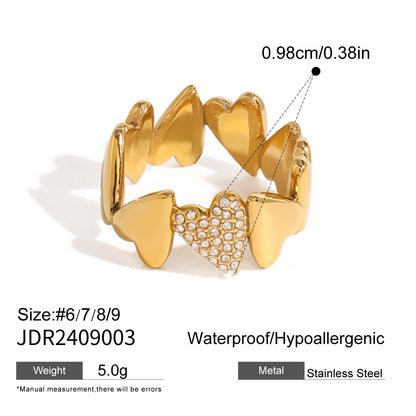 Ciel Diamond Hearts Ring