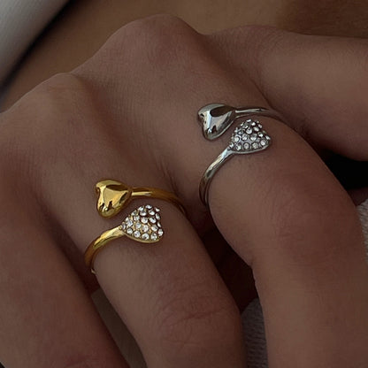 Gold Heart Adjustable Ring