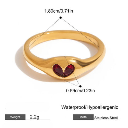 Heart Stone Ring