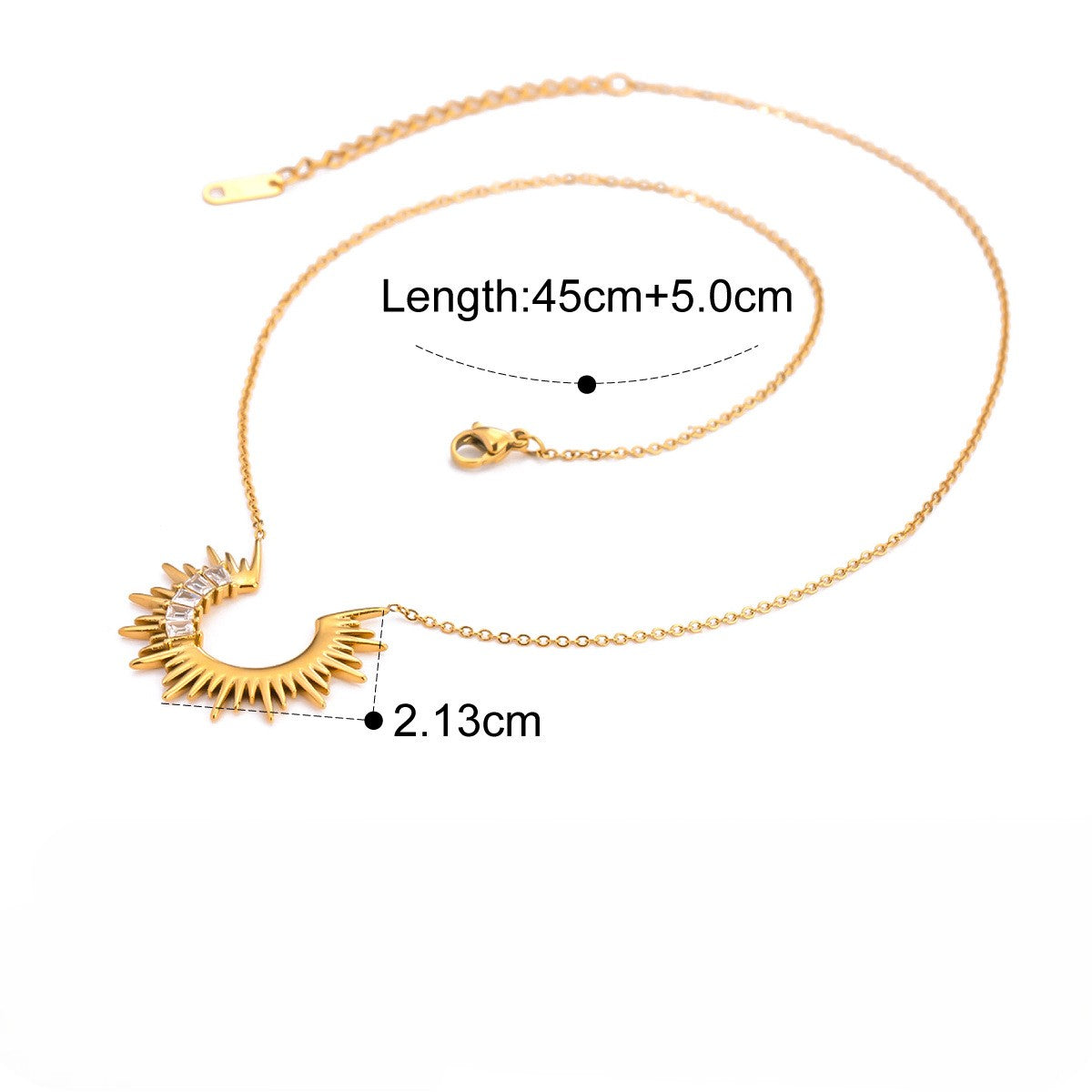 Sunray Crown Pendant Necklace