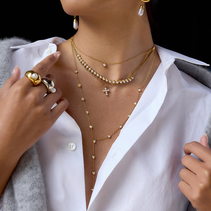 Dainty Beaded Y-Drop Necklace