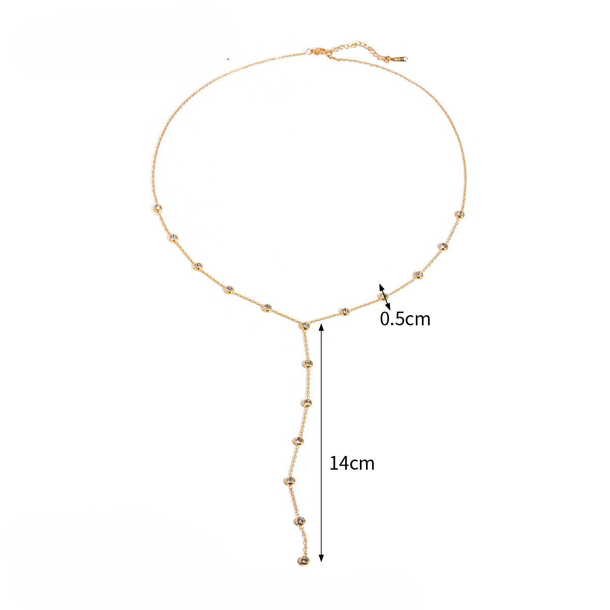 Dainty Beaded Y-Drop Necklace