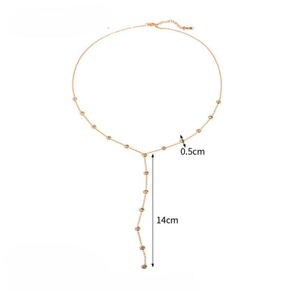 Dainty Beaded Y-Drop Necklace