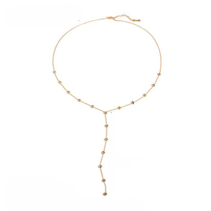 Dainty Beaded Y-Drop Necklace