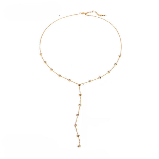 Dainty Beaded Y-Drop Necklace