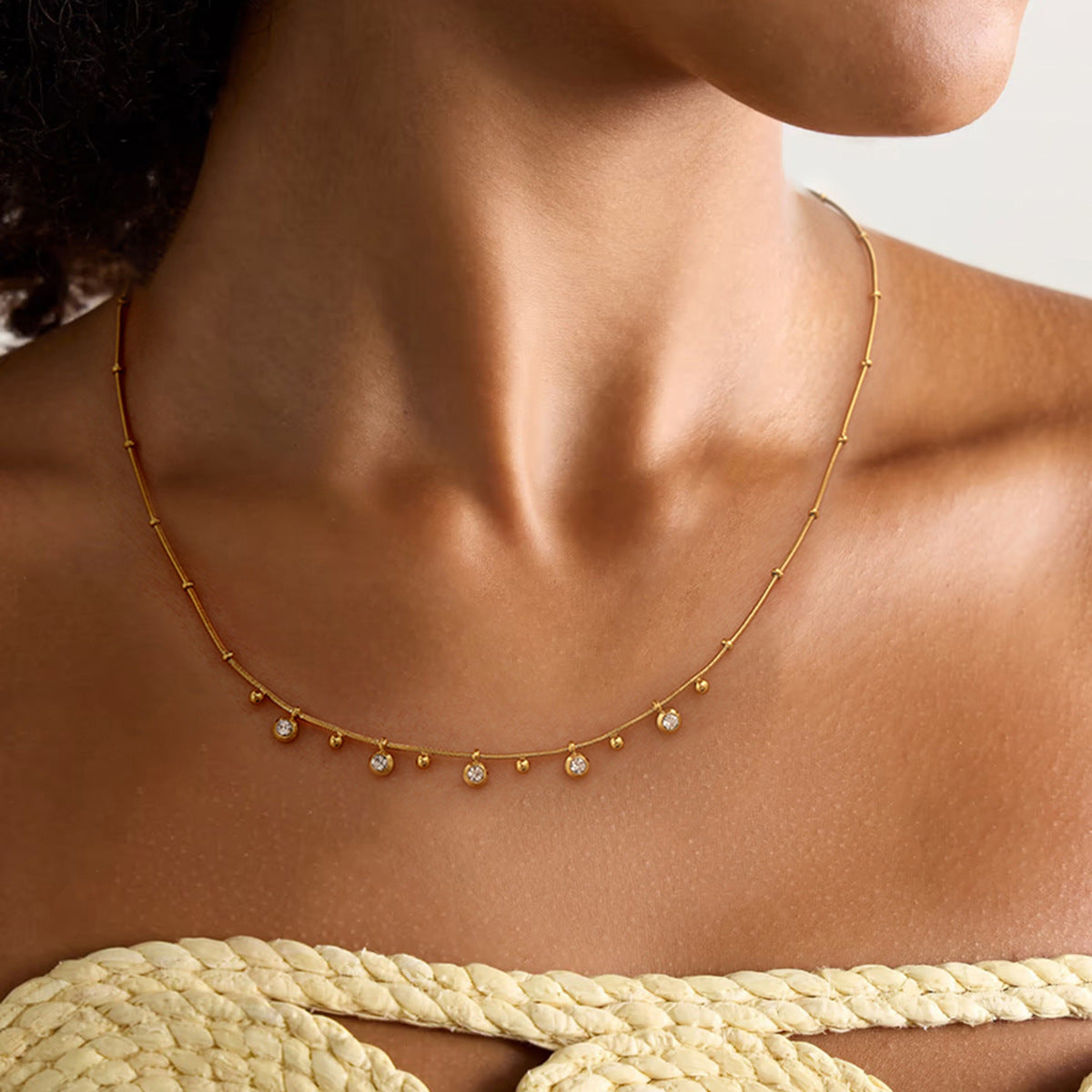 ADYAMÉ CZ Lumi Drops Necklace