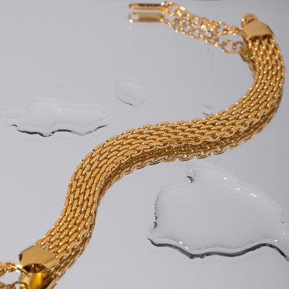 Gold-Plated Multi-Link Chain Bracelet