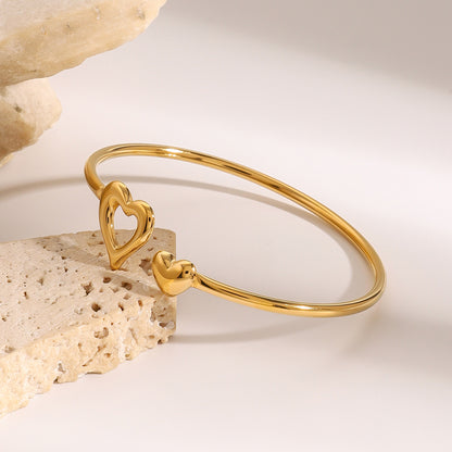 Amora Twin Heart Cuff