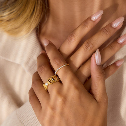 Pearl Band Ring