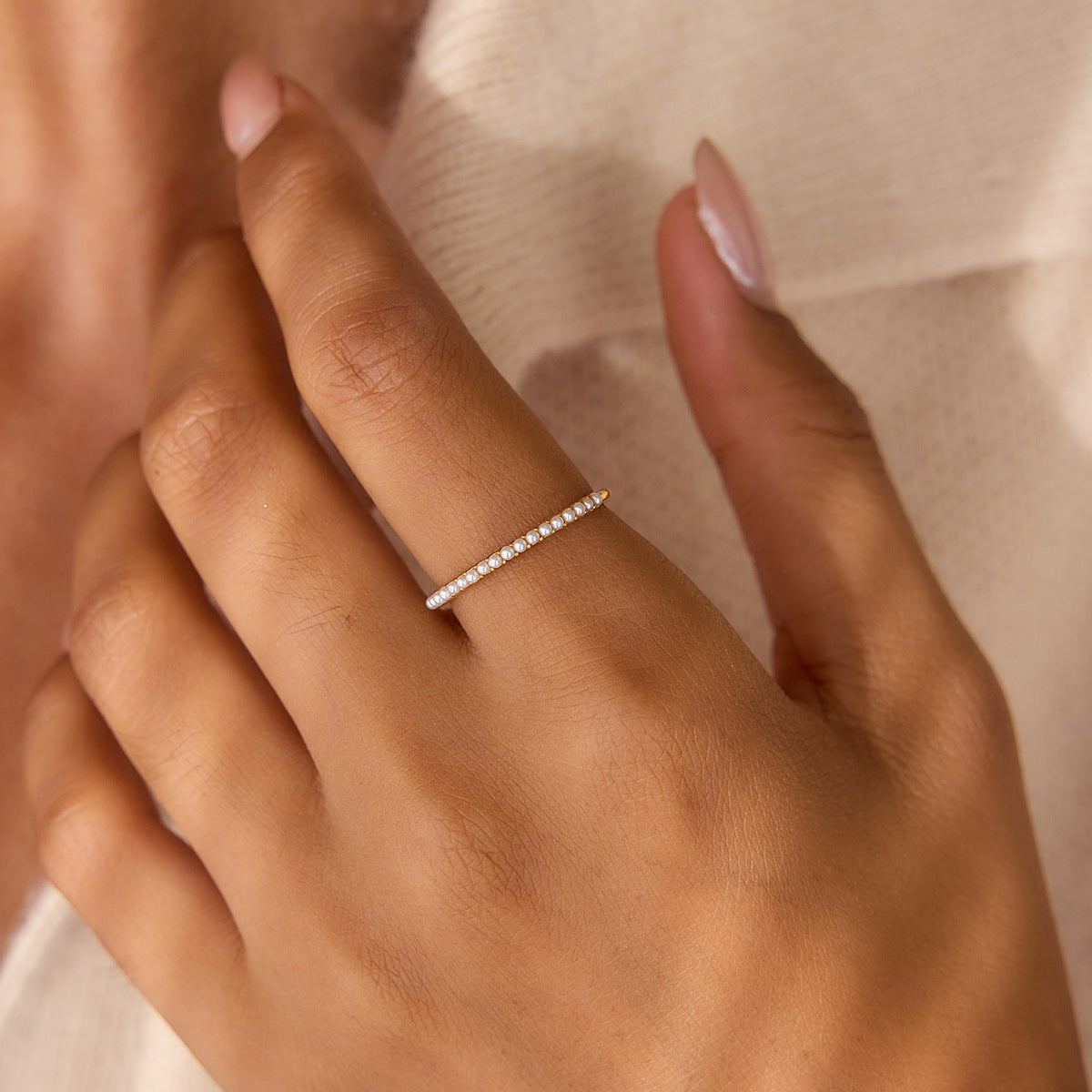 Pearl Band Ring