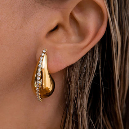 Luxe Water Drop Stud Earrings