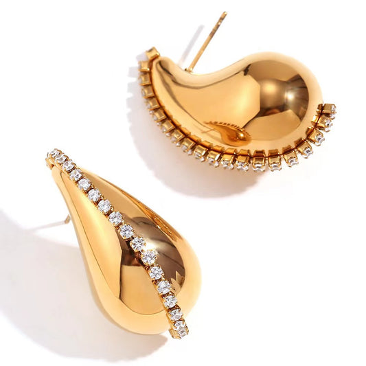 Luxe Water Drop Stud Earrings