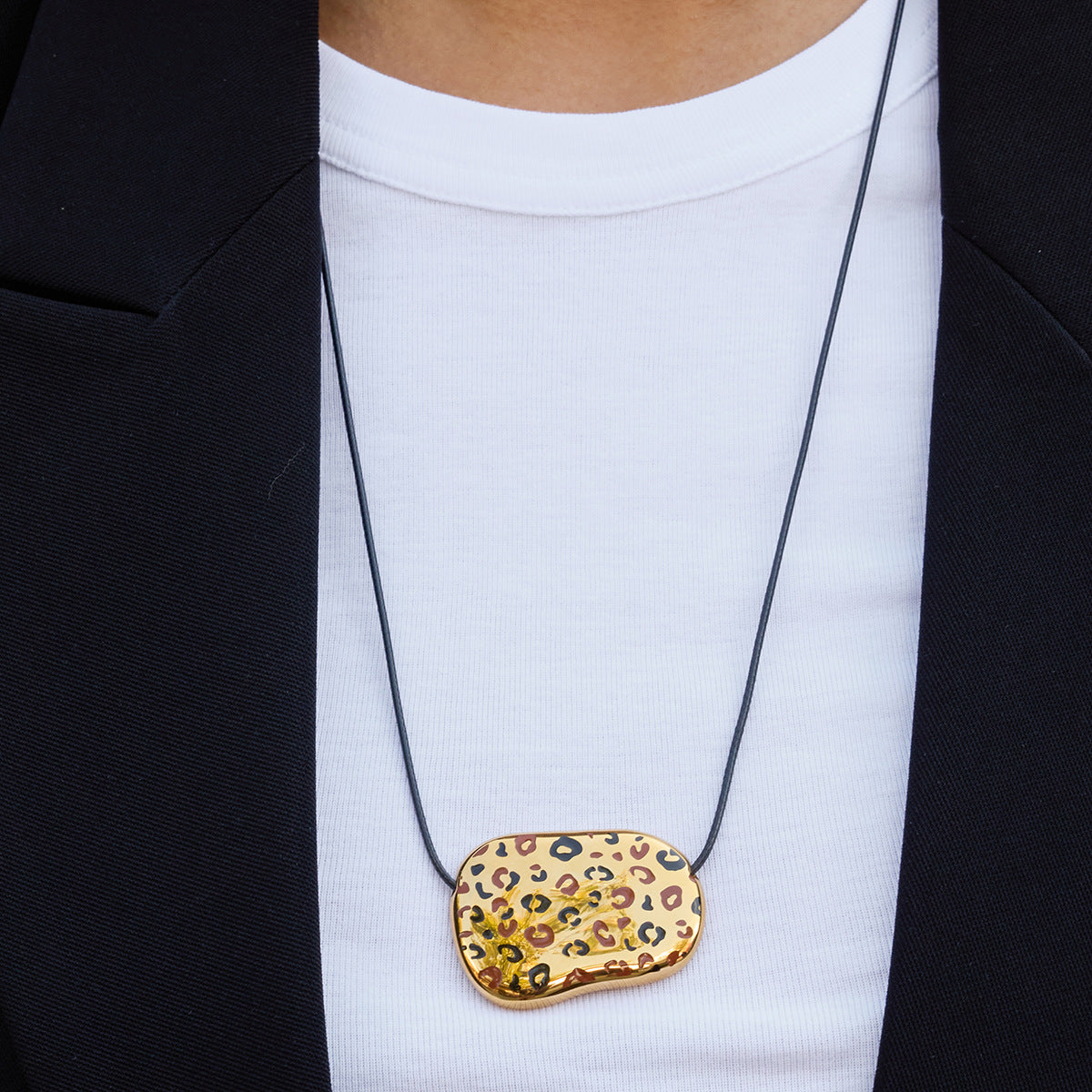 Gold Leopard Charm Necklace