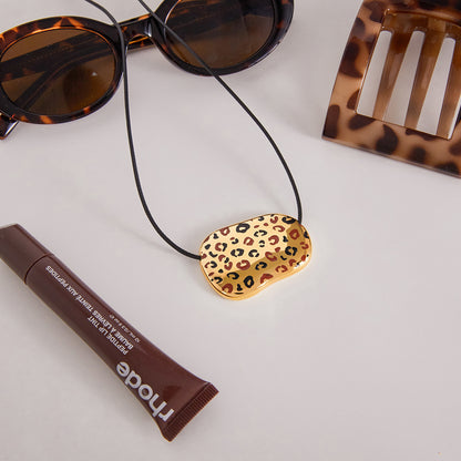 Gold Leopard Charm Necklace