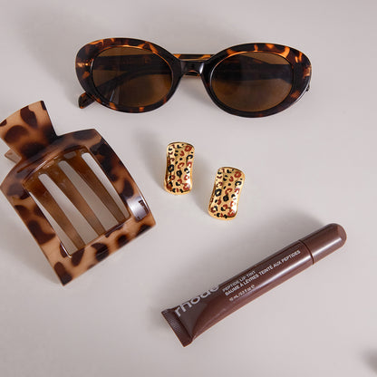Sculpted Leopard Earrings