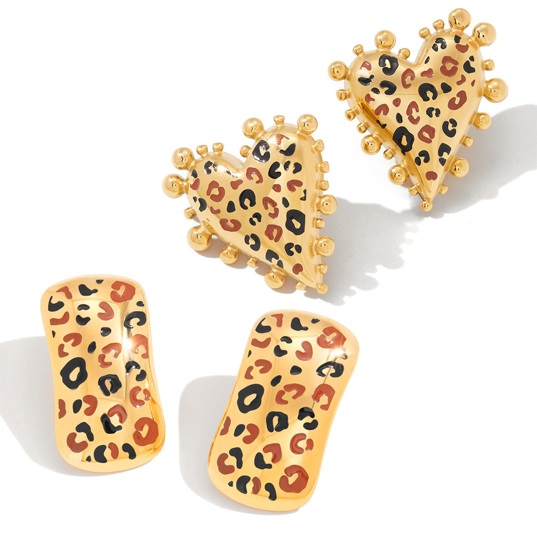 Sculpted Leopard Earrings