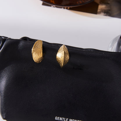Gold Textured Hoop Earrings