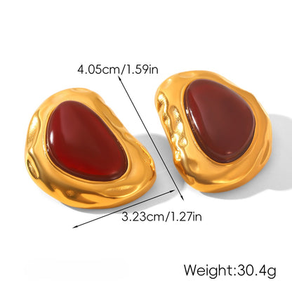 Red Ruby Luxe Earrings