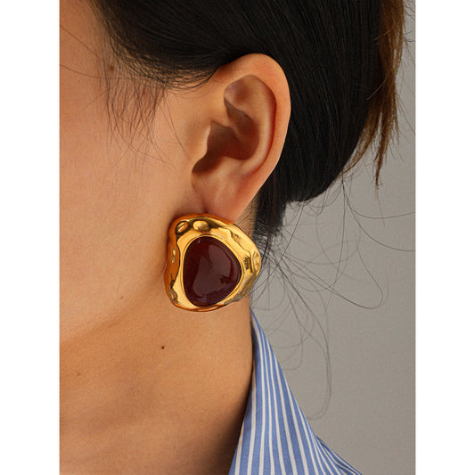 Red Ruby Luxe Earrings