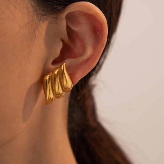 Gold Wing Statement Earrings