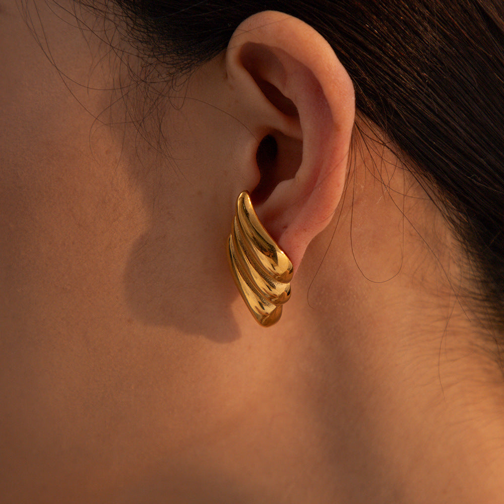 Gold Wing Statement Earrings
