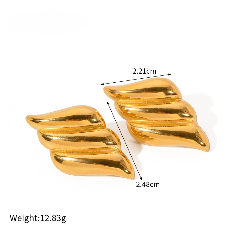 Gold Wing Statement Earrings