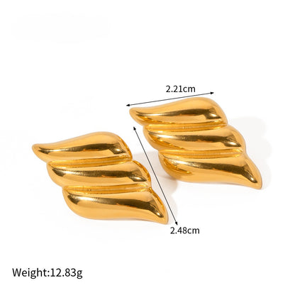 Gold Wing Statement Earrings