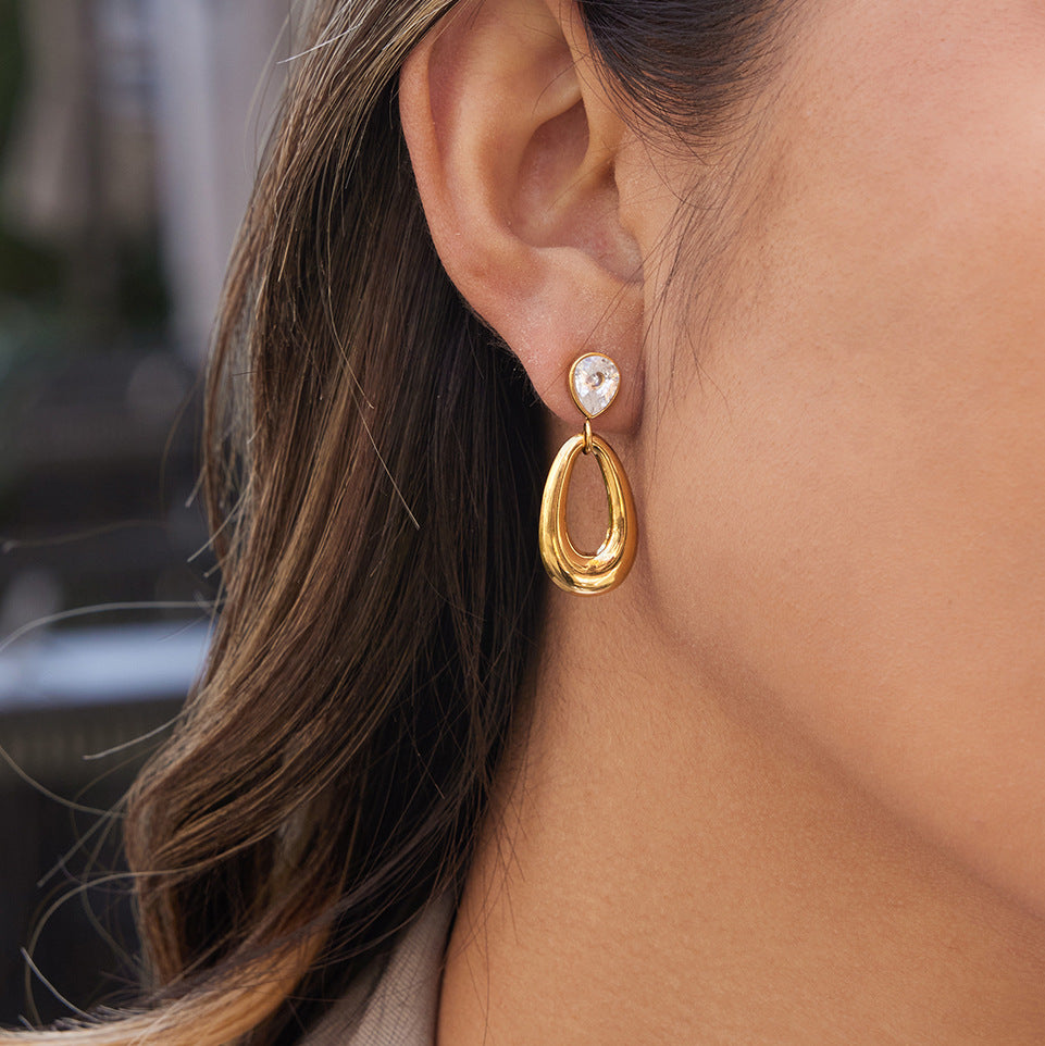 Teardrop Crystal Statement Earrings