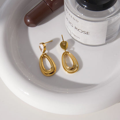 Teardrop Crystal Statement Earrings